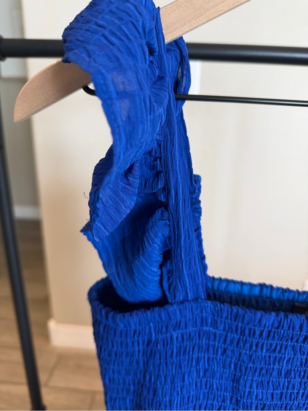 Vince Camuto Electric Blue Smocked Maxi Dress - Picture 4 of 9